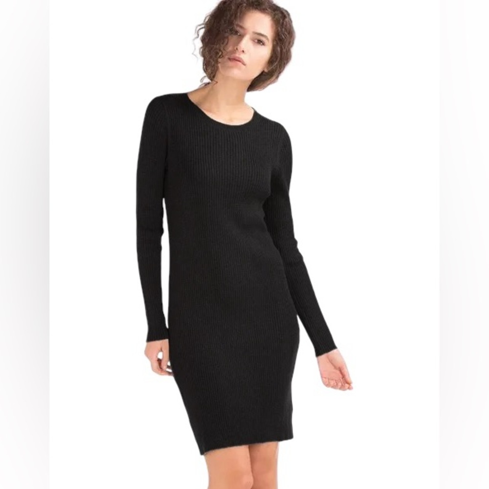 The Gap • Sweater Dress • Black Merino Wool Blend • XS